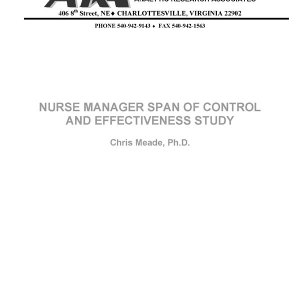 Dr. Chris Meade - Nurse Manageontrol and Effectiveness Study 1
